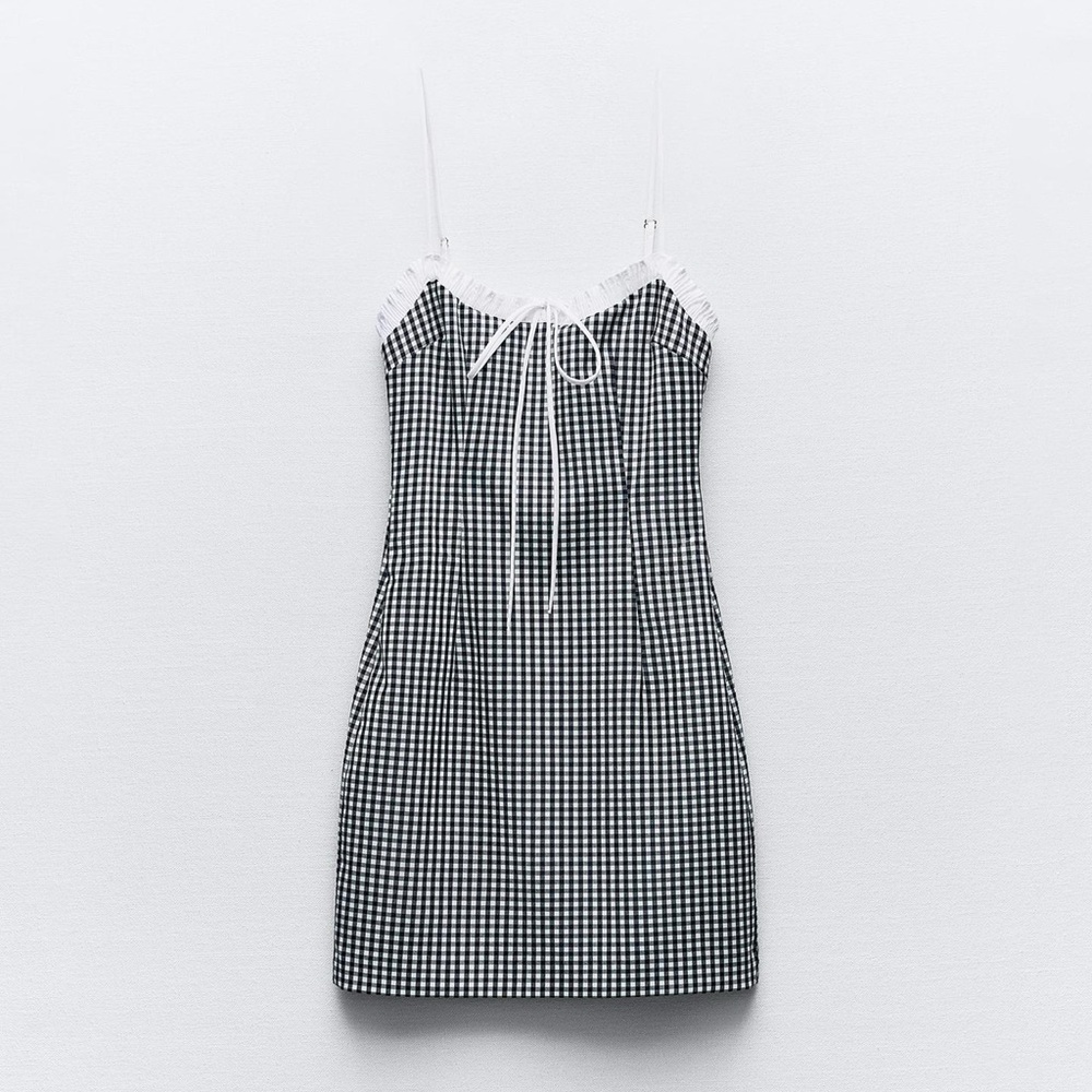 NWT Zara Gingham Mini Dress 3152/329
